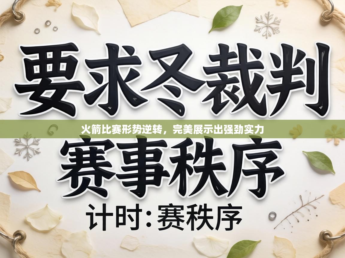 火箭比赛形势逆转，完美展示出强劲实力  第1张